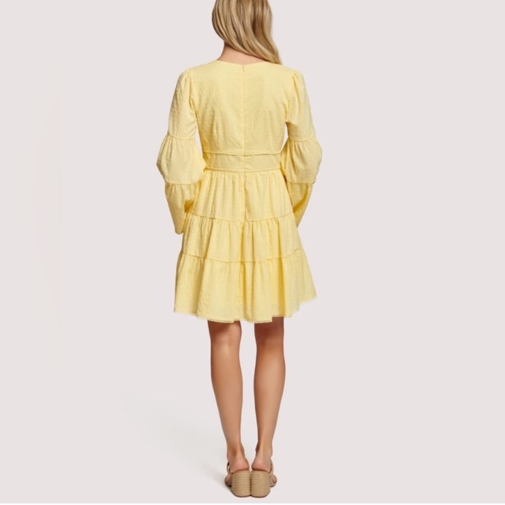 Lost + Wander Picking Daisies Yellow Textured Dress small - Picture 11 of 11